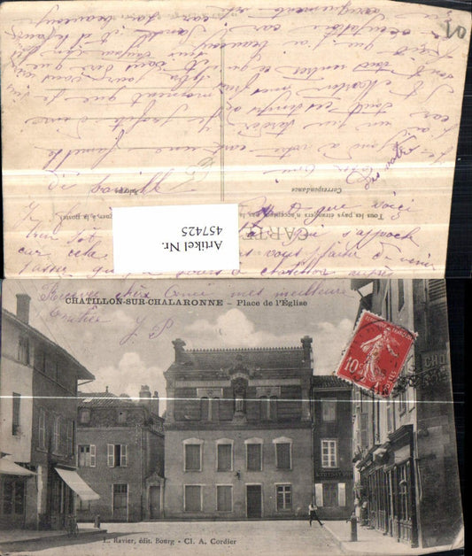 457425,Rhone-Alpes Ain Chatillon-sur-Chalaronne Place Eglise Platz