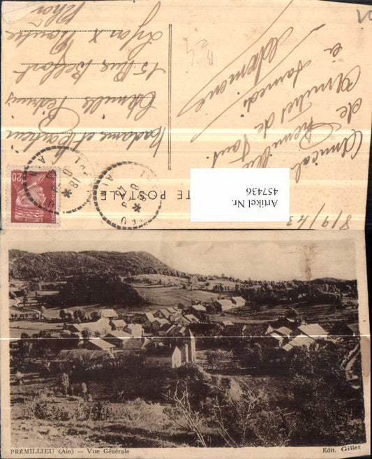 457436,Rhone-Alpes Ain Premillieu Vue Generale Totale
