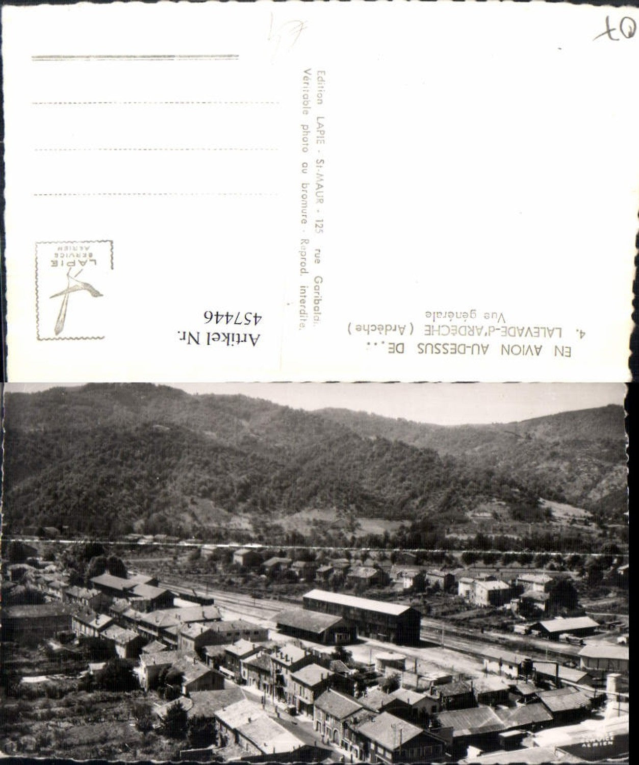 457446,Rhone-Alpes Ardeche Lalevade-d'Ardeche Vue generale Totale Bahnhof