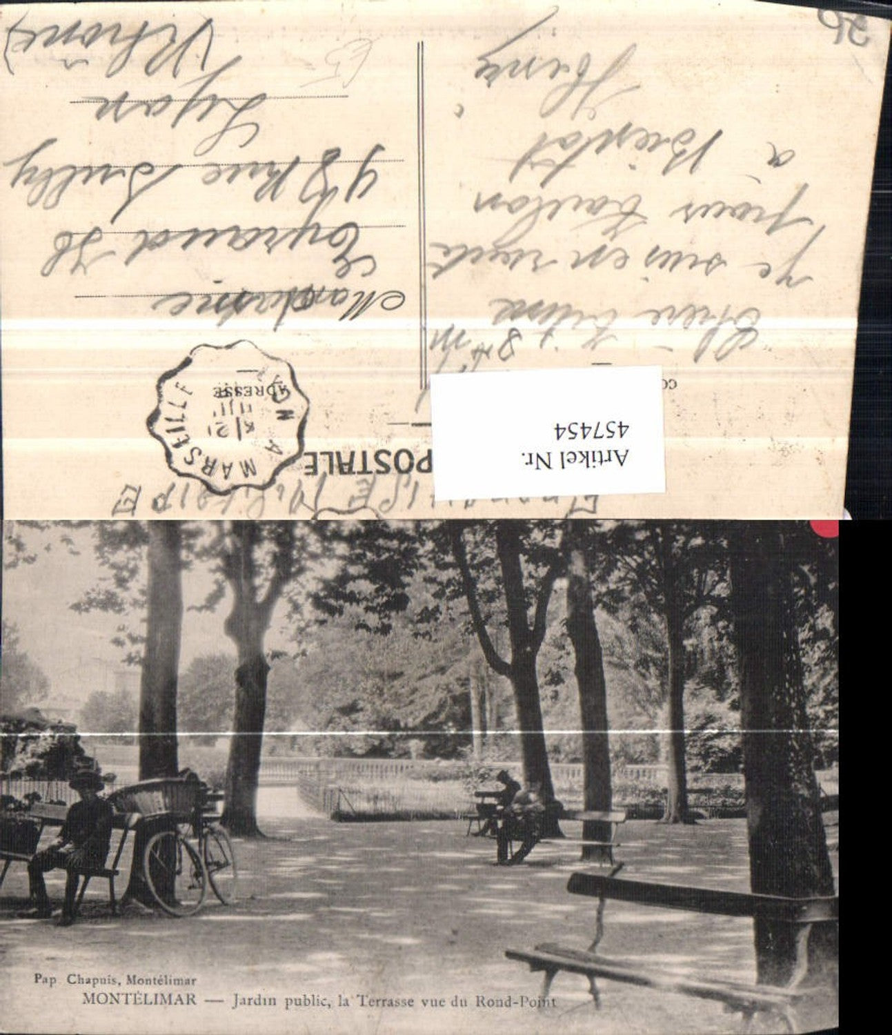 457454,Rhone-Alpes Drome Montelimar Jardin public Terrasse Rond-Point