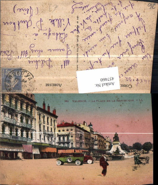 457460,Rhone-Alpes Drome Valence Place de la Republique Platz