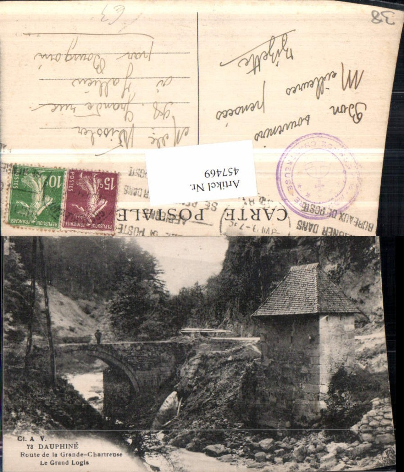 457469,Rhone-Alpes Isere Route de la Grande Chartreuse Grand Logis Brücke