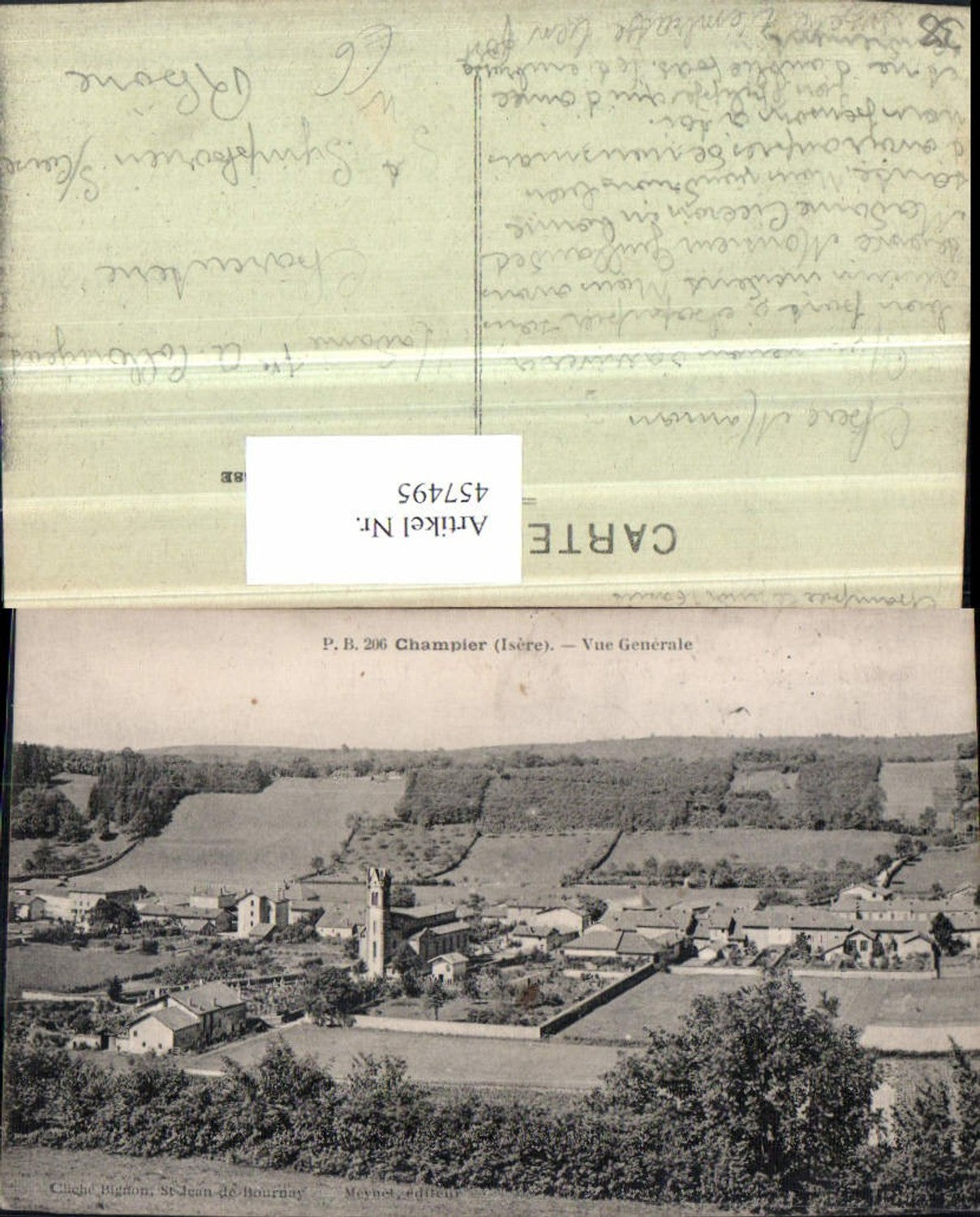 457495,Rhone-Alpes Isere Champier Vue Generale Totale