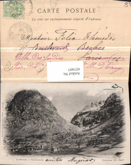 457497,Rhone-Alpes Isere La Berarde Vue Generale Totale Bergkulisse