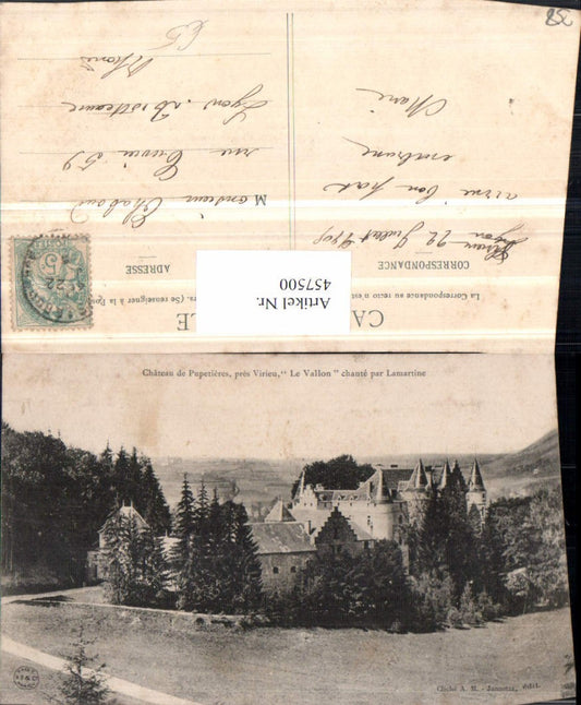 457500,Rhone-Alpes Isere Chateau de Pupetieres pres Virieu Schloss