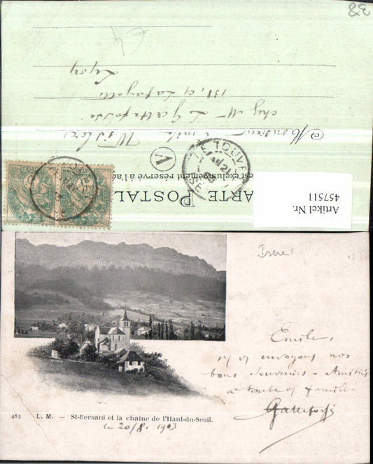 457511,Rhone-Alpes Isere St-Bernard et la chaine Haut-du-Seuil Kirche