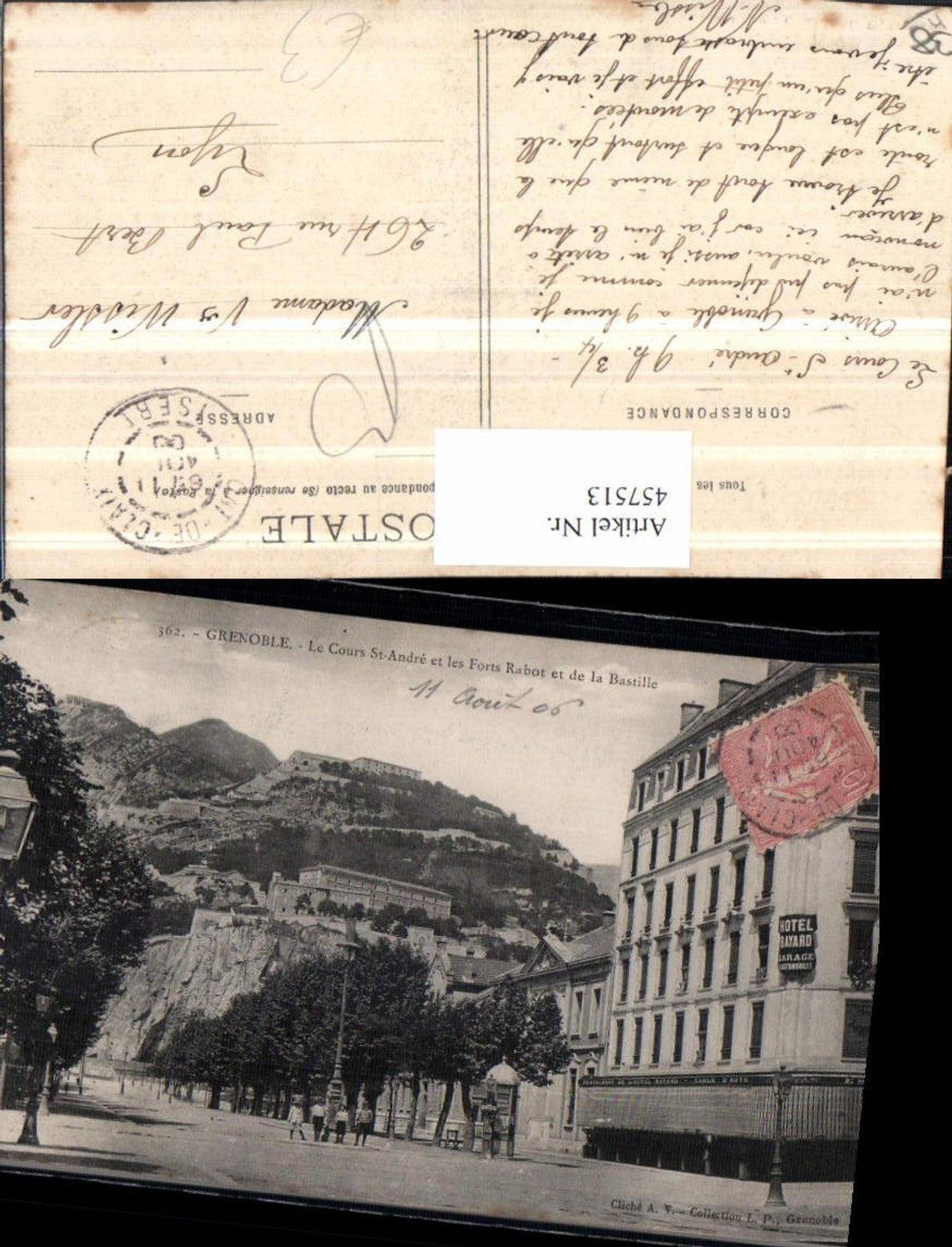 457513,Rhone-Alpes Isere Grenoble Cours St-Andre et les Forts Rabot Festung