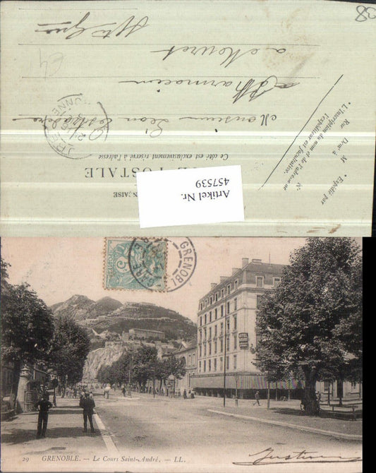 457539,Rhone-Alpes Isere Grenoble Cours Saint-Andre Straßenansicht