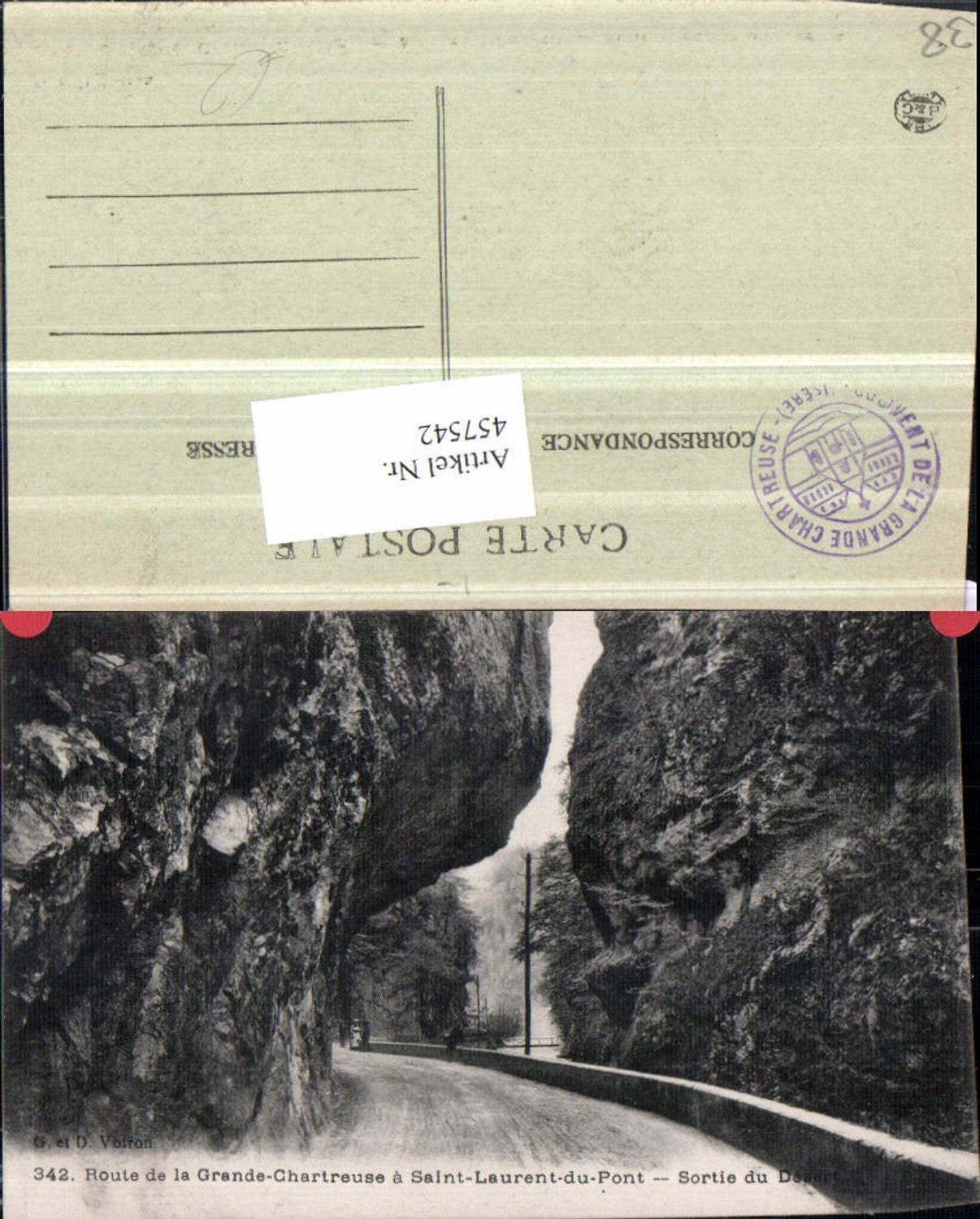 457542,Rhone-Alpes Isere Route Grande Chartreuse a Saint-Laurent-du-Pont Straße