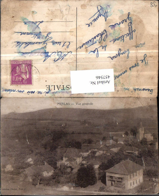 457546,Rhone-Alpes Isere Merlas Vue generale Totale