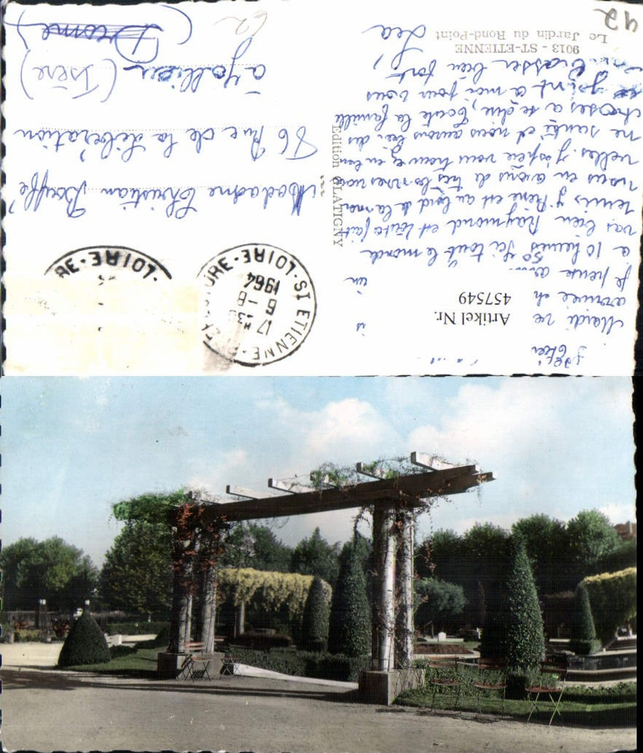 457549,Rhone-Alpes Loire St-Etienne Jardin du Rond-Point Garten