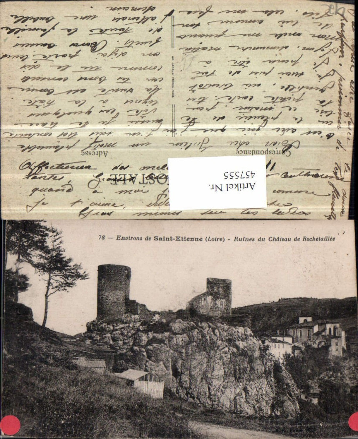 457555,Rhone-Alpes Loire Saint-Etienne Ruines du Chateau Rochetaillee Ruine