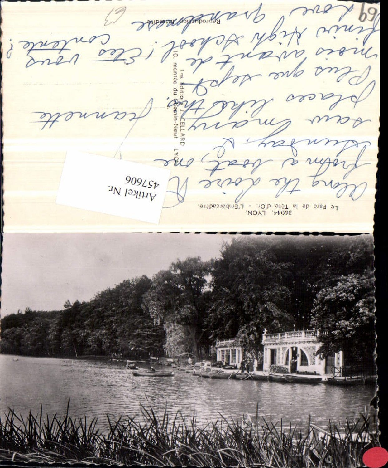 457606.Rhone-Alpes Rhone Lyon Parc Tete d'Or Embarcadere See