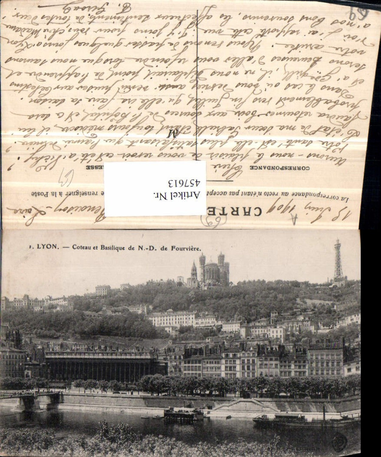 457613.Rhone-Alpes Rhone Lyon Coteau Basilique Notre-Dame Fourviere Kirche