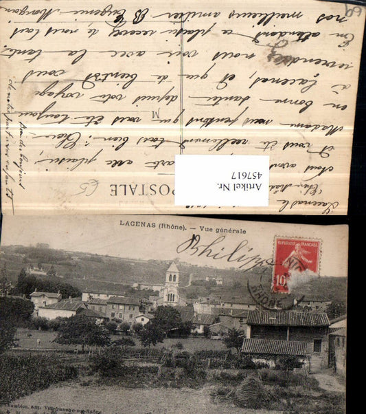 457617.Rhone-Alpes Rhone Lacenas Vue generale Totale