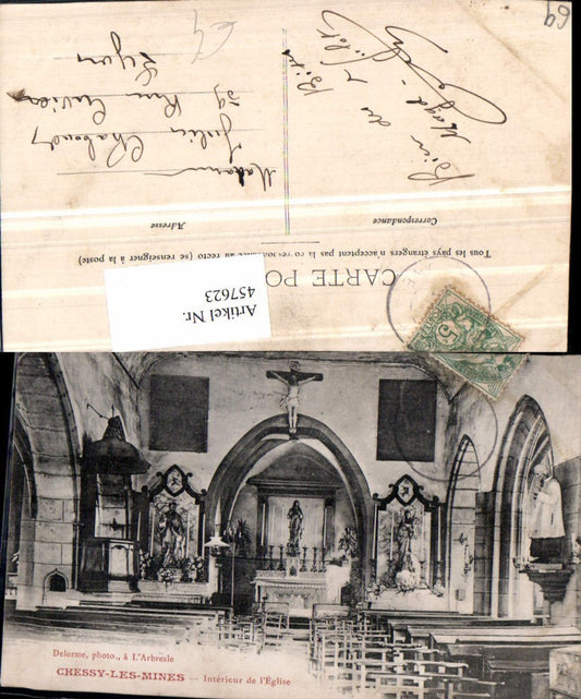 457623.Rhone-Alpes Rhone Chessy-les-Mines Interieur Eglise Kirche