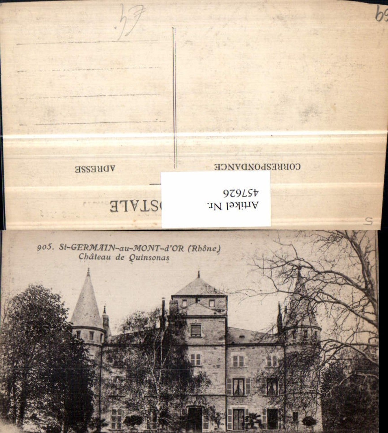 457626.Rhone-Alpes Rhone St-Germain-au-Mont-d'Or Chateau Quinsonas Schloss