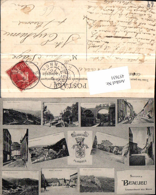 457631.Rhone-Alpes Rhone Beaujeu Totale Viadukt Mehrbildkarte