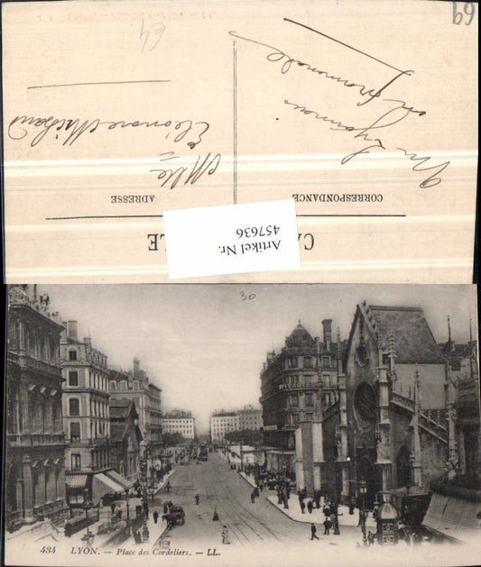 457636.Rhone-Alpes Rhone Lyon Place Cordeliers Straßenansicht