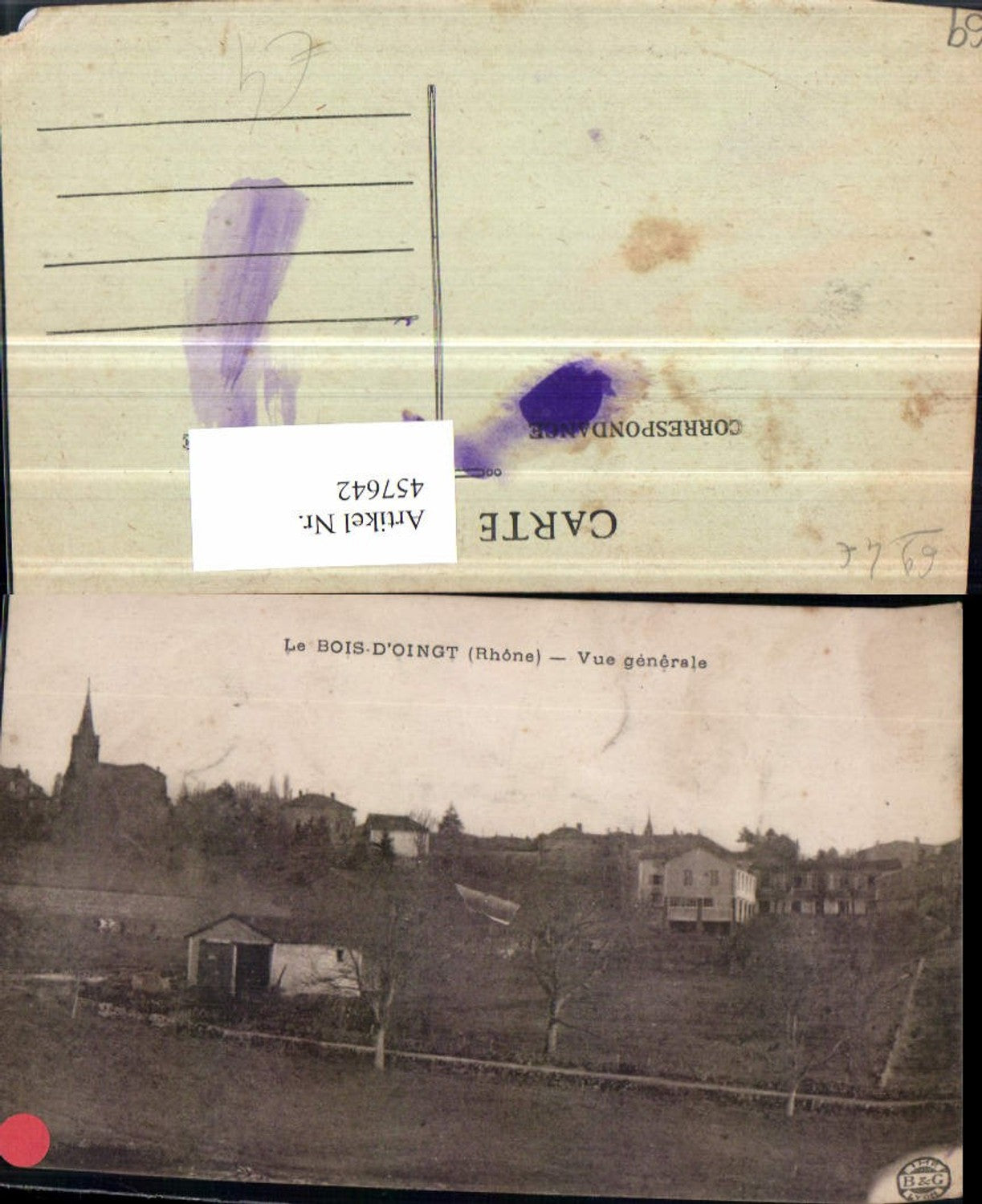 457642.Rhone-Alpes Rhone Bois-d'Oingt Vue generale Teilansicht