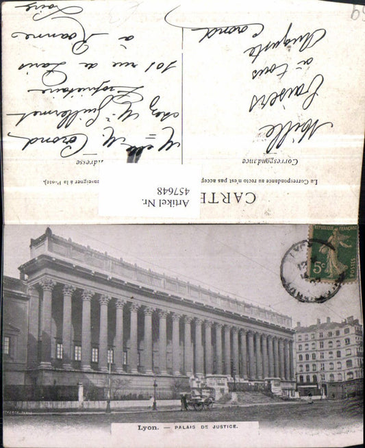 457648.Rhone-Alpes Rhone Lyon Palais de Justice Justizpalast