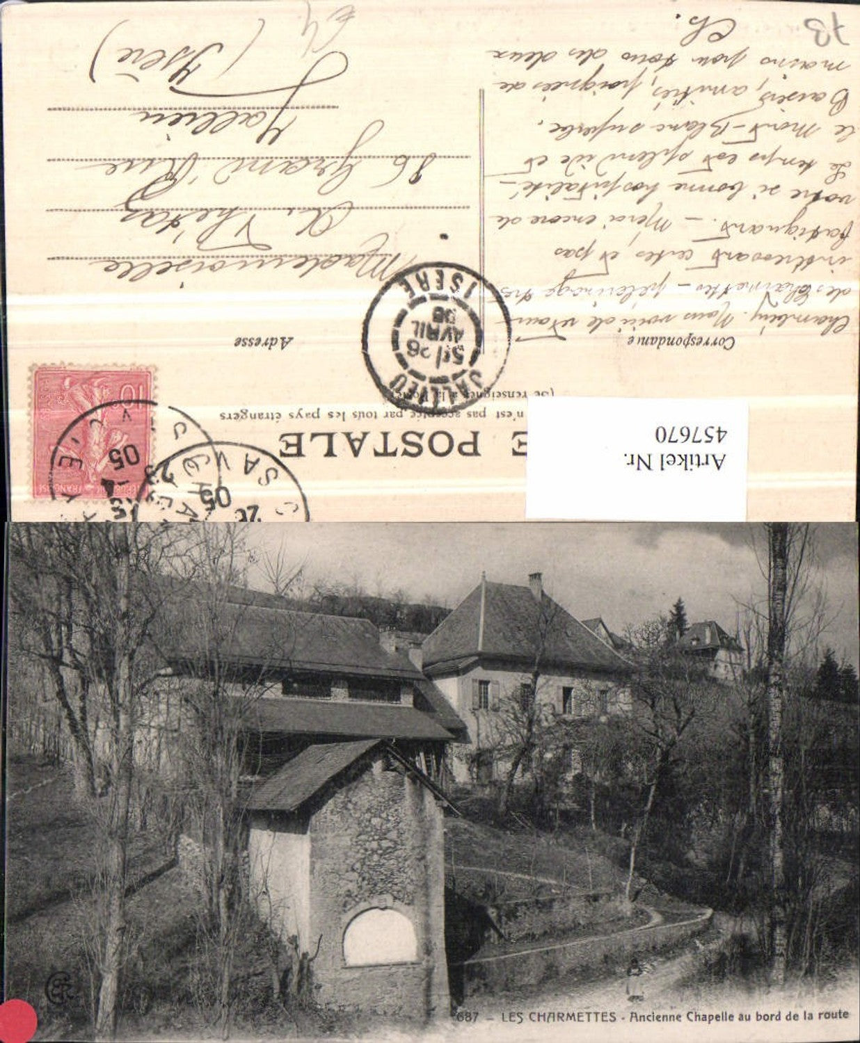 457670,Rhone-Alpes Savoie Les Charmettes Chapelle au bord de la route Kapelle