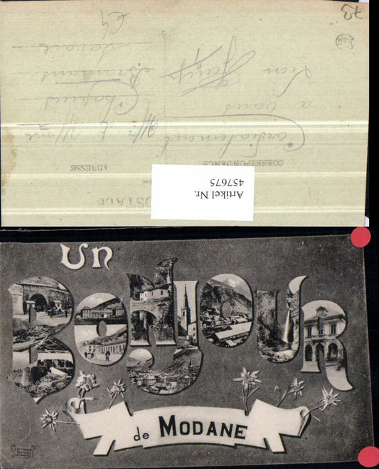 457675,Rhone-Alpes Savoie Modane Buchstaben Collage Mehrbildkarte