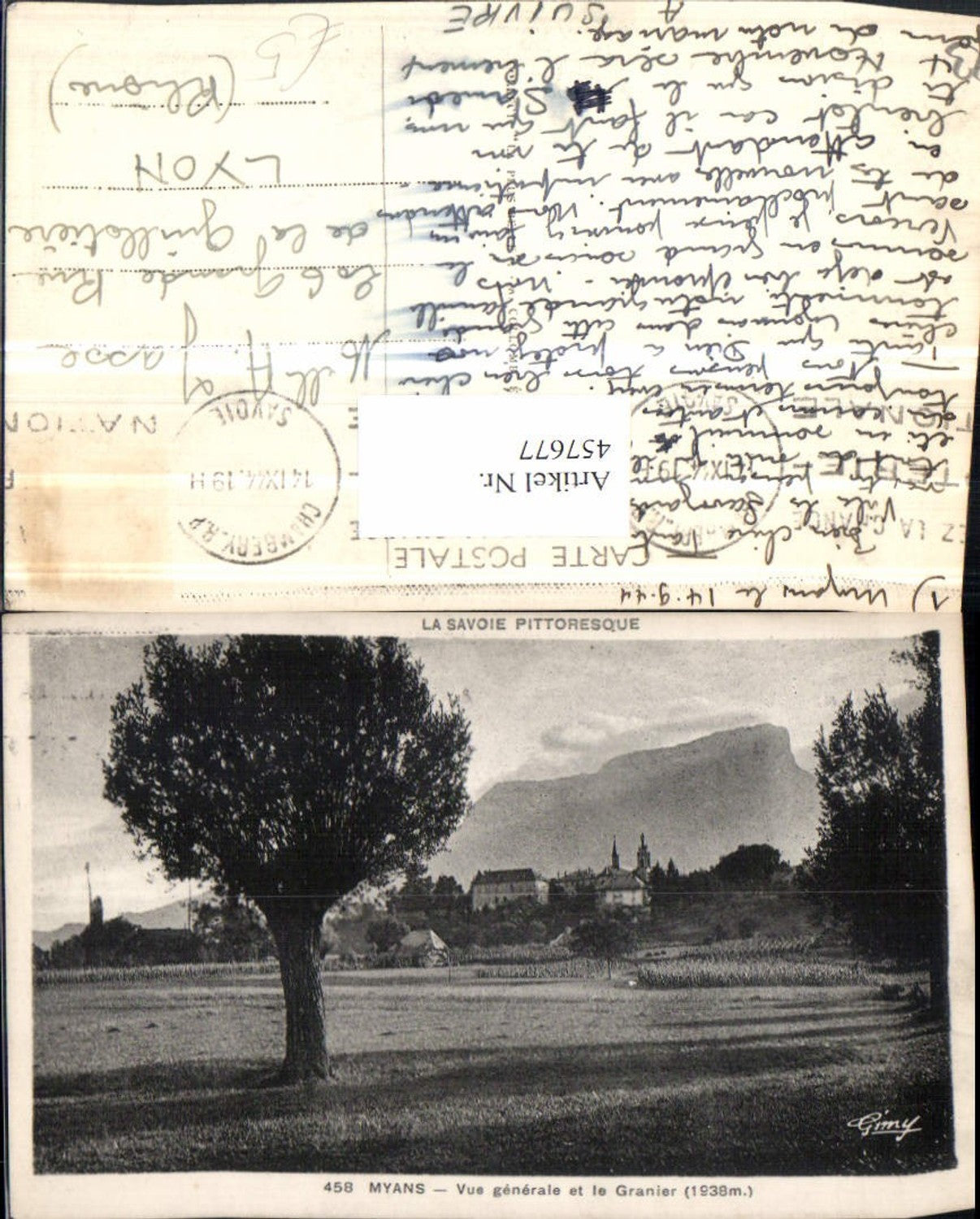 457677,Rhone-Alpes Savoie Myans Vue generale et le Garnier Teilansicht