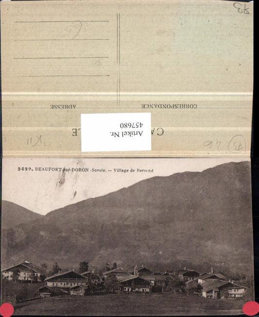 457680,Rhone-Alpes Savoie Beaufort-sur-Doron Village de Bersend Teilansicht