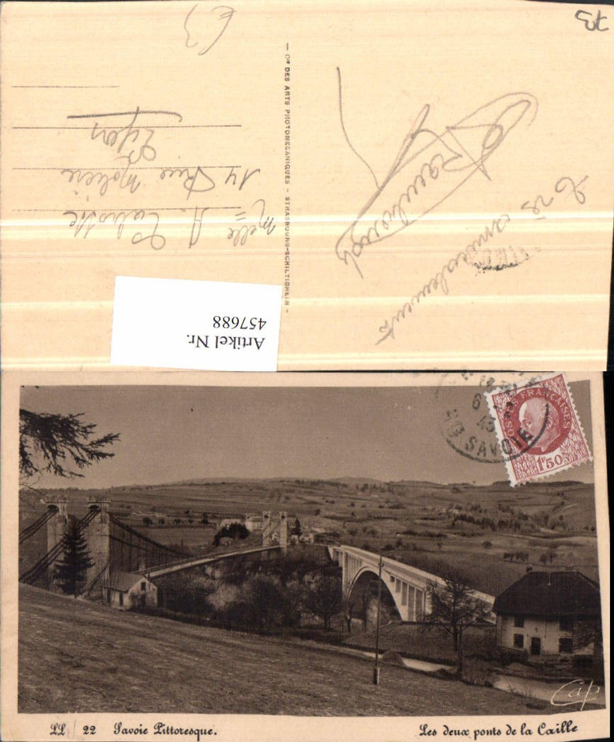 457688,Rhone-Alpes Savoie Les deux ponts de la Caille Brücken