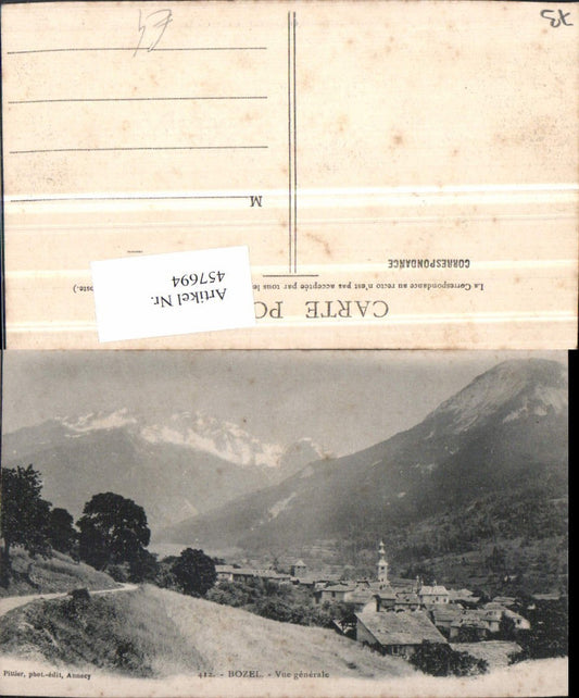 457694,Rhone-Alpes Savoie Bozel Vue generale Totale Bergkulisse