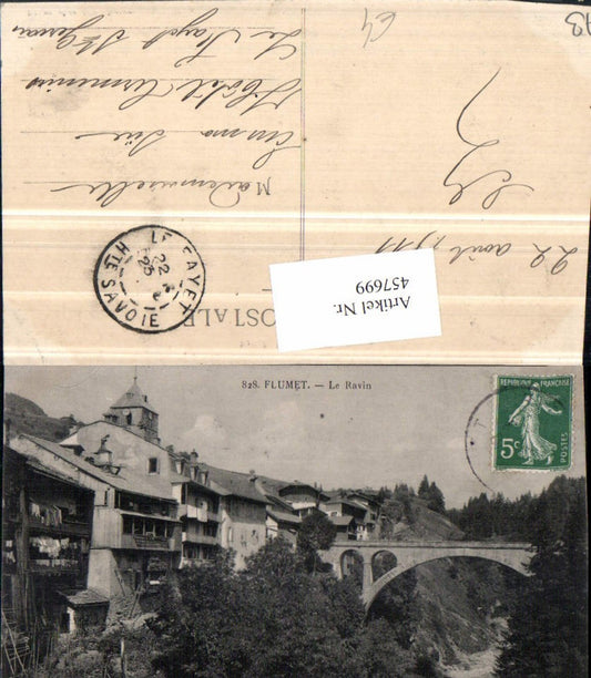 457699,Rhone-Alpes Savoie Flumet Le Ravin Brücke