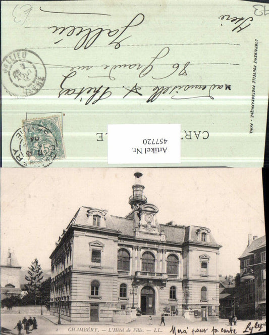 457720,Rhone-Alpes Savoie Chambery Hotel de Ville Rathaus