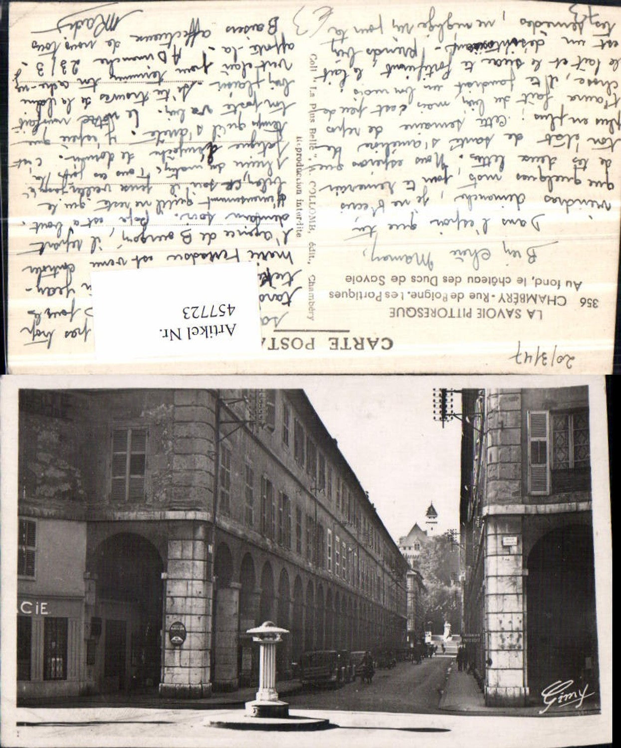 457723,Rhone-Alpes Savoie Chambery rue de Boigne Straßenansicht