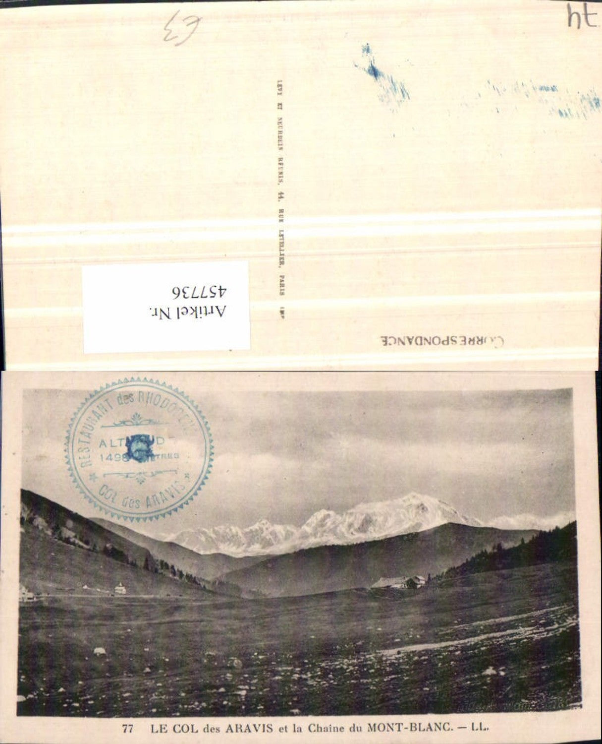 457736,Rhone-Alpes Haute-Savoie Col des Aravis et Mont-Blanc Bergkulisse