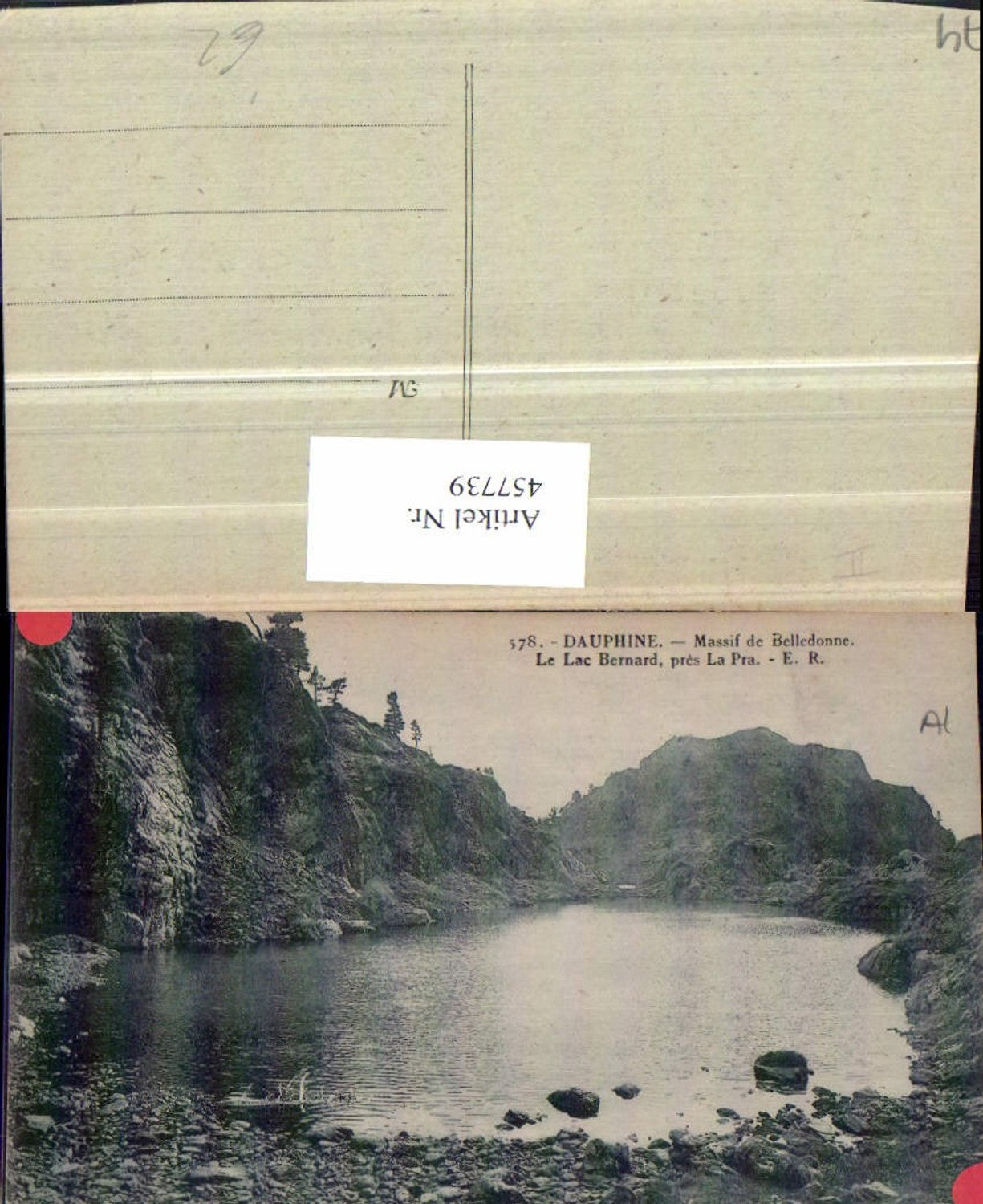 457739,Rhone-Alpes Haute-Savoie Massif Belledonne Lac Bernard pres La Pra See