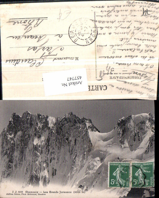 457747,Rhone-Alpes Haute-Savoie Chamonix Grands Jorasses Bergkulisse