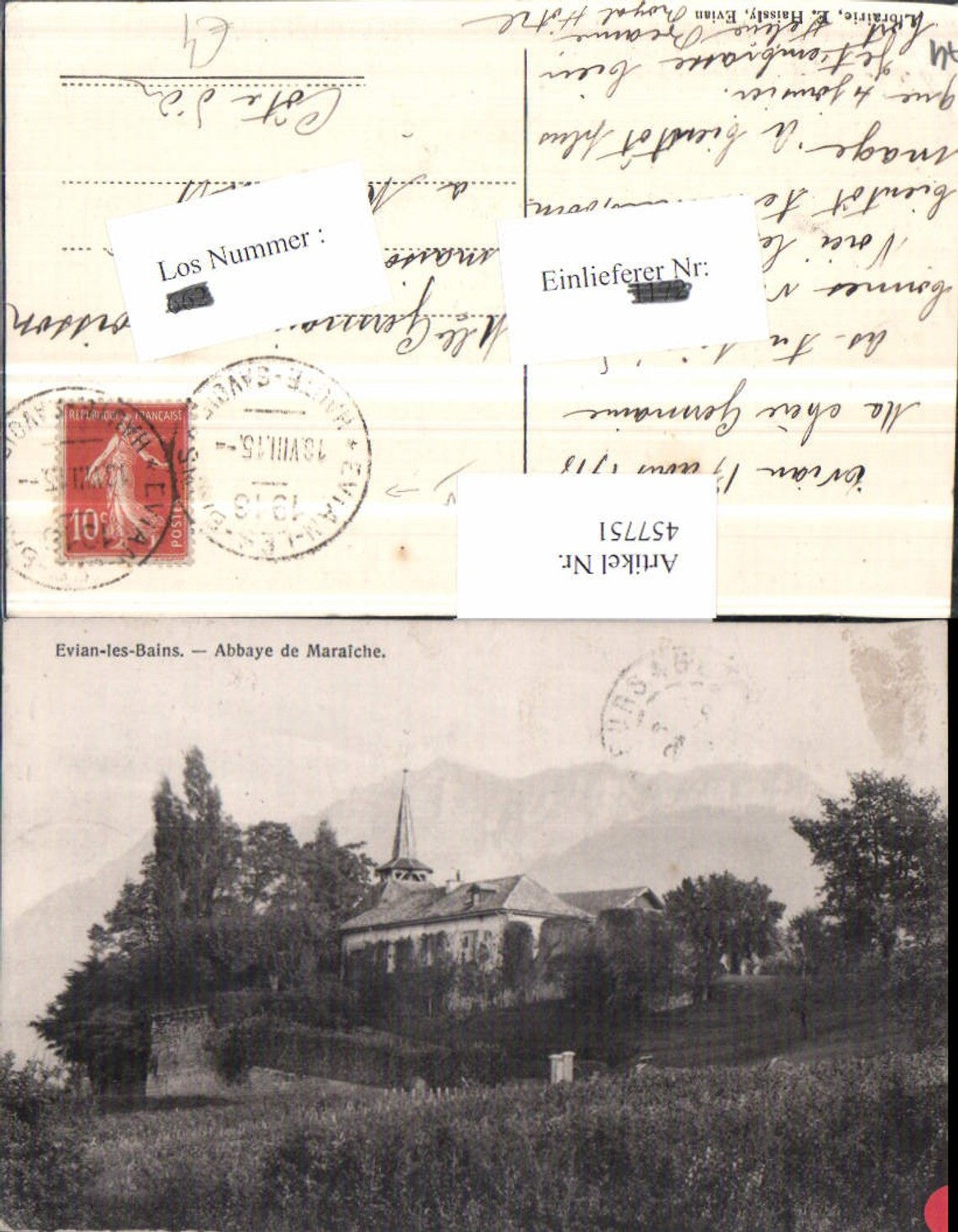 457751,Rhone-Alpes Haute-Savoie Evian-les-Bains Abbaye Maraiche Abtei