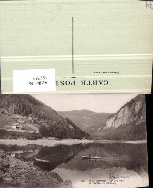 457759,Rhone-Alpes Haute-Savoie Montriond Lac Vert See Ruderboot