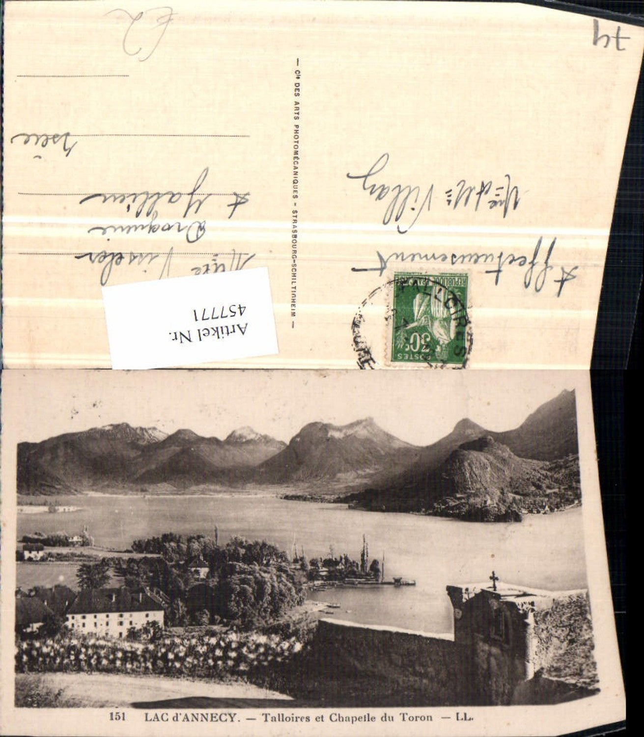 457771,Rhone-Alpes Haute-Savoie Lac Annecy Talloires et Chapelle Toron See