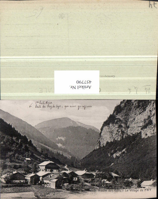 457790,Rhone-Alpes Haute-Savoie Route des Gets Village de Fry Teilansicht