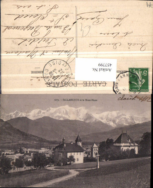 457799,Rhone-Alpes Haute-Savoie Sallanches et Mont-Blanc Totale Bergkulisse
