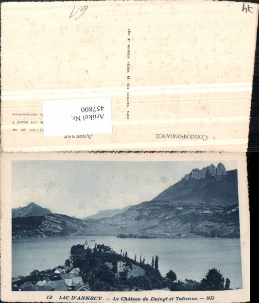 457800,Rhone-Alpes Haute-Savoie Lac Annecy Chateau Duingt et Talloires See
