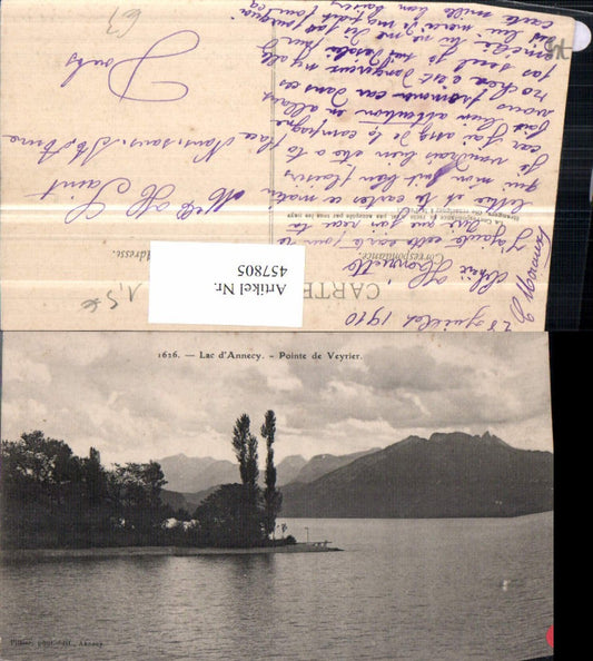 457805,Rhone-Alpes Haute-Savoie Lac Annecy Pointe Veyrier See Bergkulisse