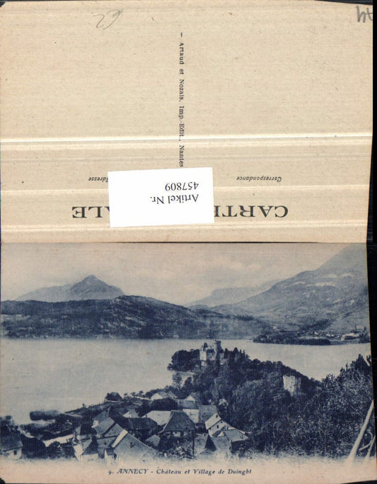 457809,Rhone-Alpes Haute-Savoie Annecy Chateau et Village Duingt Schloss