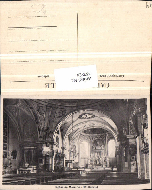 457824,Rhone-Alpes Haute-Savoie Morzine Eglise Kirche Innenansicht