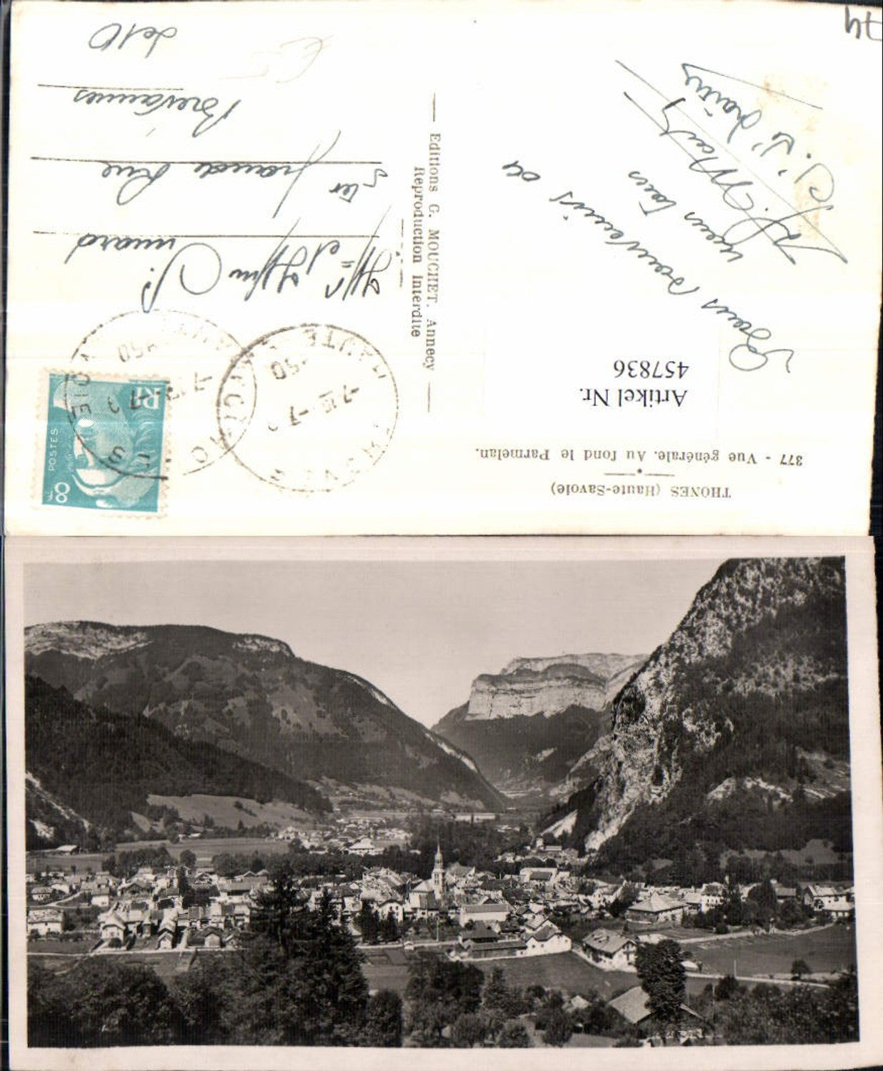 457836,Rhone-Alpes Haute-Savoie Thones Vue generale Totale