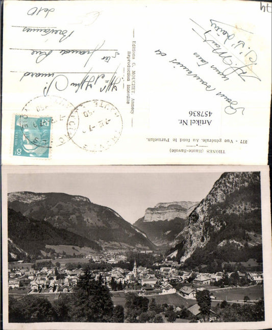 457836,Rhone-Alpes Haute-Savoie Thones Vue generale Totale