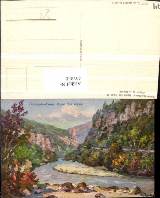 457850,Künstler AK Rhone-Alpes Haute-Savoie Thonon-les-Bains Route Alpes