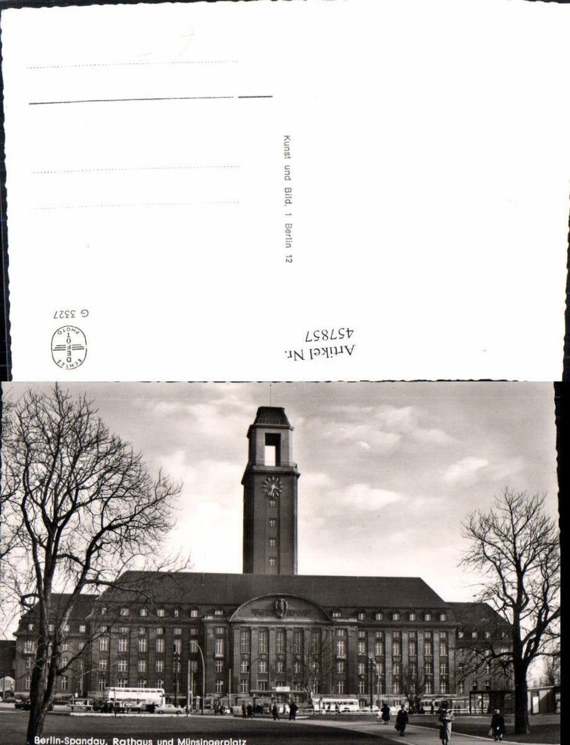 457857,Berlin Spandau Rathaus u. Münsingerplatz